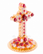 Хрест на митру "Колосок" рубін №2